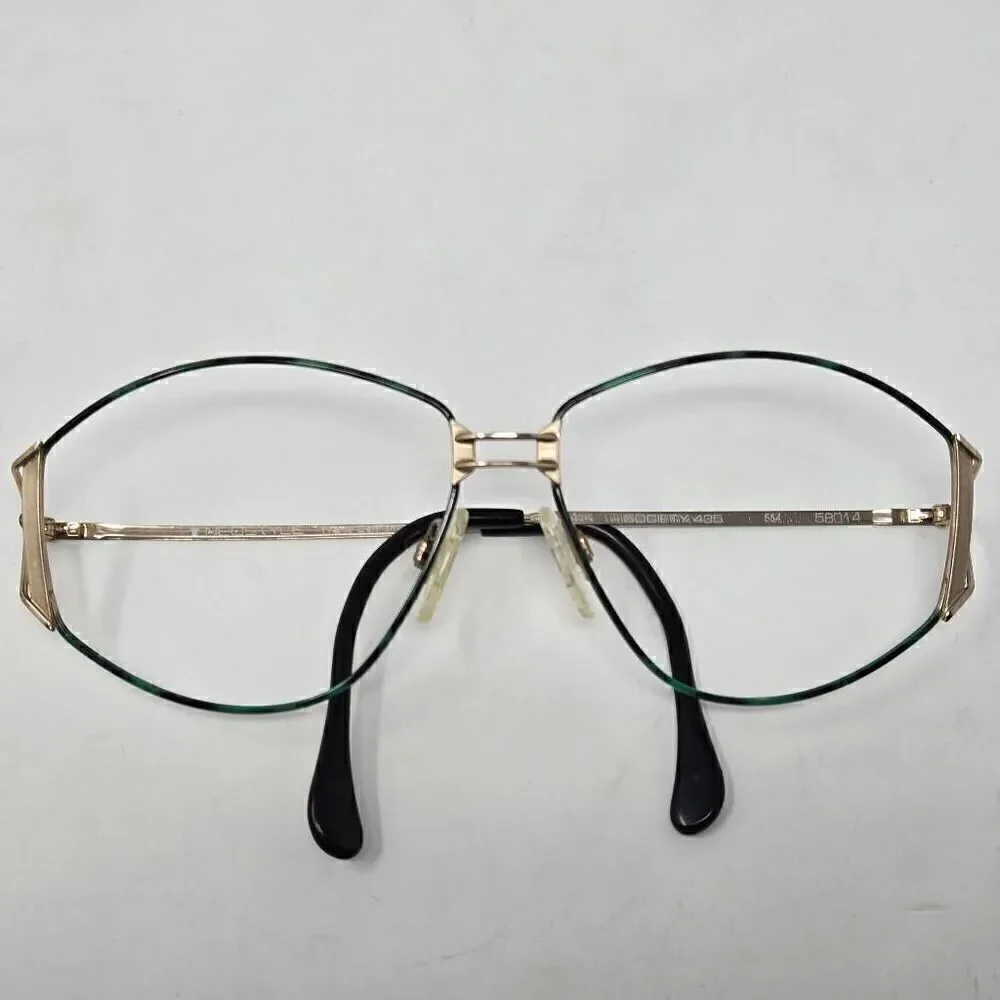 NEOSTYLE SOCIETY 435 GERMANY GOLD GREEN TORTOISE OS EYEGLASS FRAMES 135 58 14